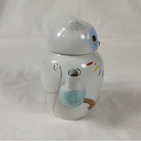 70s White Owl Single Serve Ceramic Teapot - Picture 3 of 9